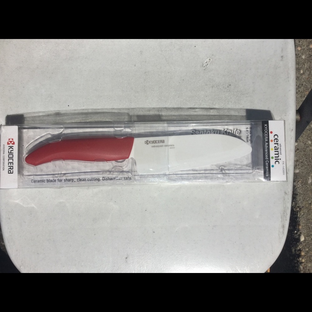 Kyocera Revolution Ceramic 5.5” Santoku Red knife
